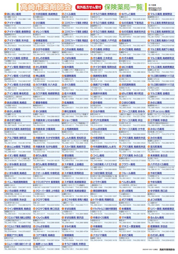 薬局一覧2023